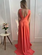 Imagem de Vestido coral com recortes