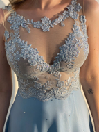 Imagem de Vestido azul aquamarine