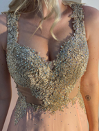 Imagem de Vestido rose com dourado