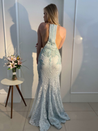 Imagem de Vestido verde água sereia