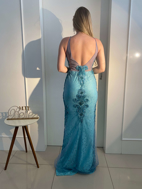 Imagem de Vestido azul turquesa
