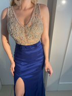 Imagem de Vestido azul royal com prata