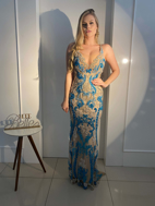 Imagem de Vestido Prata com azul claro