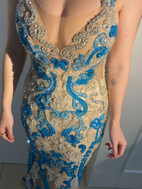 Imagem de Vestido Prata com azul claro
