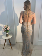 Imagem de Vestido prata e azul