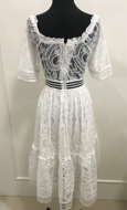 Imagem de Vestido branco midi ombro a ombro