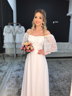 Imagem de Vestido branco longo em renda