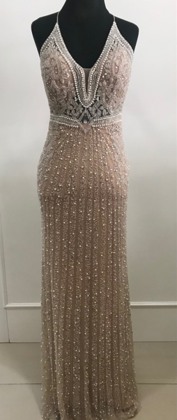 Imagem de Vestido nude com prata